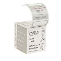 [003.024.0037] Small Cable Labels. 100 Pack. Grey