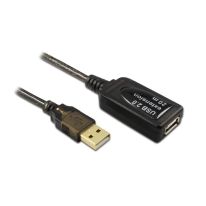 [005.001.0180] 10M USB 2.0 AM-AF Active Extension Cable Black