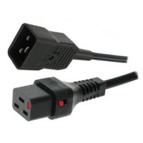 [011.180.2110] 011.180.2110 1m Lockable IEC C19 - C20 Cable: Black
