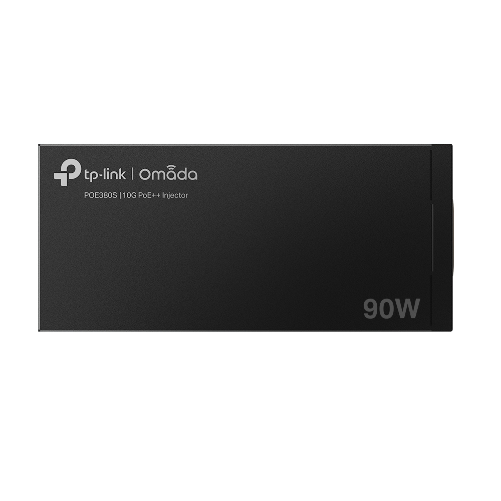 [POE380S] POE380S TP-Link  Omada 10G PoE++ Injector PORT: 1× 10Gbps PoE Port, 1× 10Gbps Non-PoE Port, SPEC: 802.3bt/at/af Compliant, 90 W PoE Power, Data and Pow