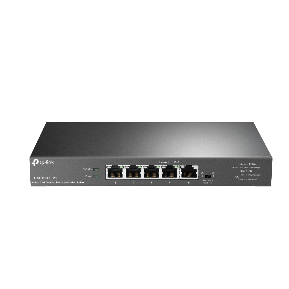 [TL-SG105PP-M2] TL-SG105PP-M2 TP-Link  5-Port 2.5G Desktop Switch with 4-Port PoE++
