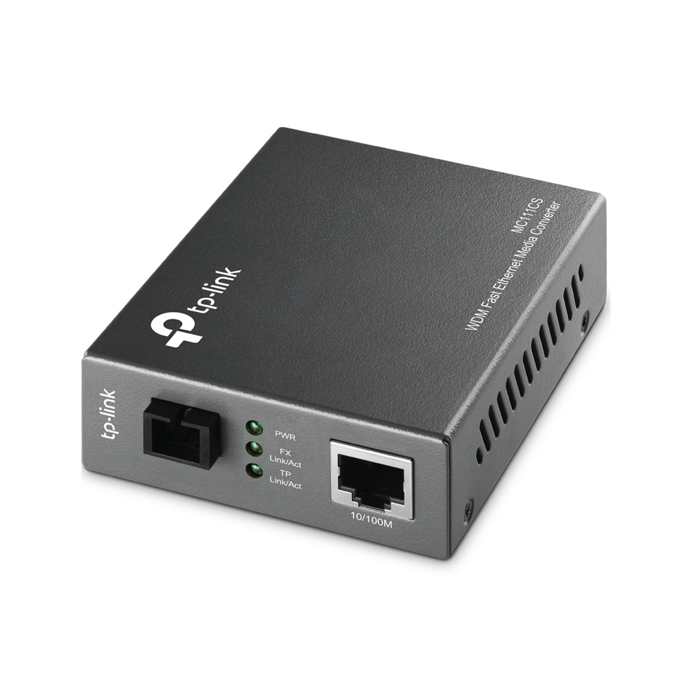 [6935364030414] 6935364030414 TP-Link MC111CS 10/100Mbps SC WDM Media Converter Monomode Simplex 10/100Base-TX, 100Base-FX standards Link Fault Passthrough and Far End Fault(LS)