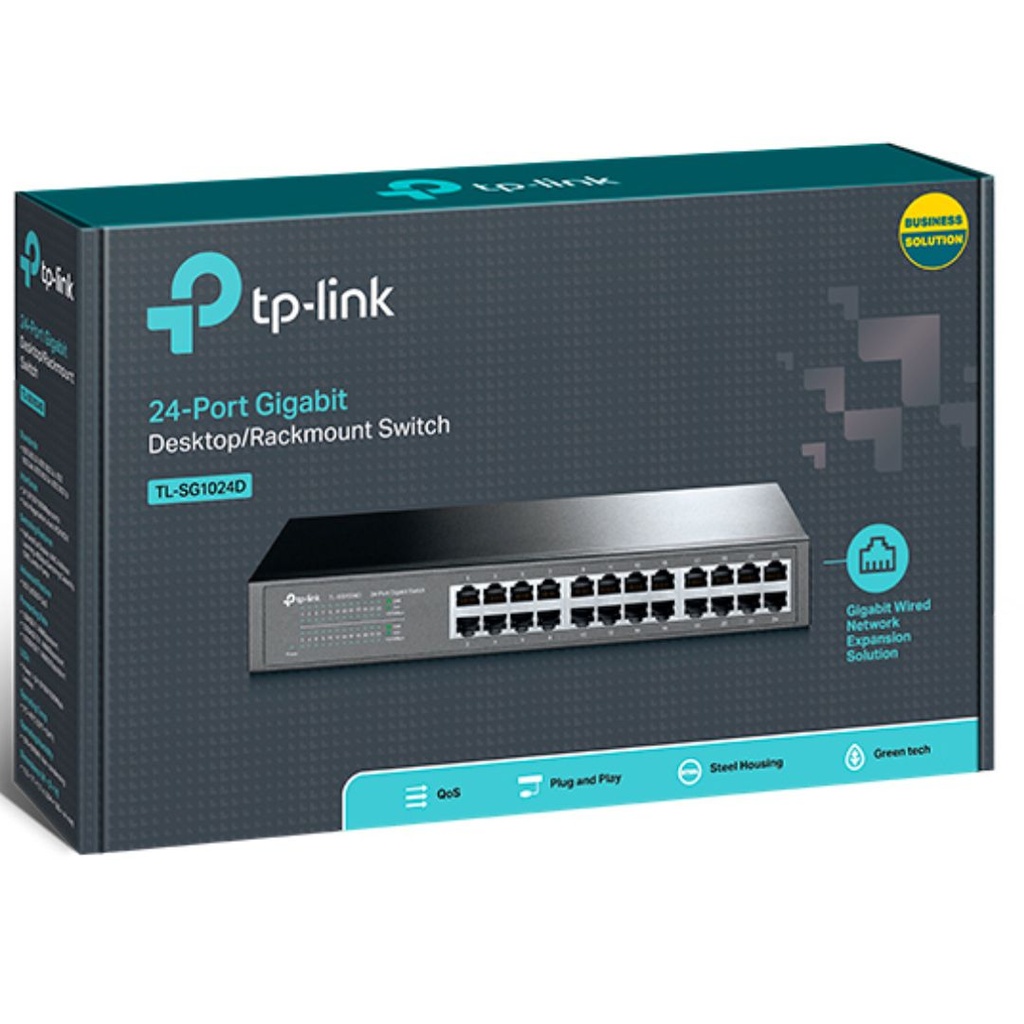 [6935364020620] TP-Link TL-SG1024D 24-Port Gigabit Desktop/Rackmount Unmanaged Switch energy-efficient Supports MAC Plug  play 48Gbps Switching Capacity