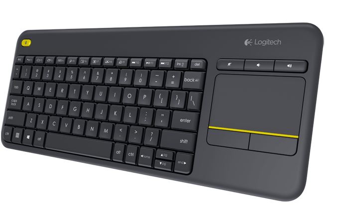 [97855115348] 97855115348 Logitech K400 Plus Wireless Keyboard with Touchpad  Entertainment Media Keys Tiny USB Unifying receiver for HTPC connected TVs ~KBLT-K830BT