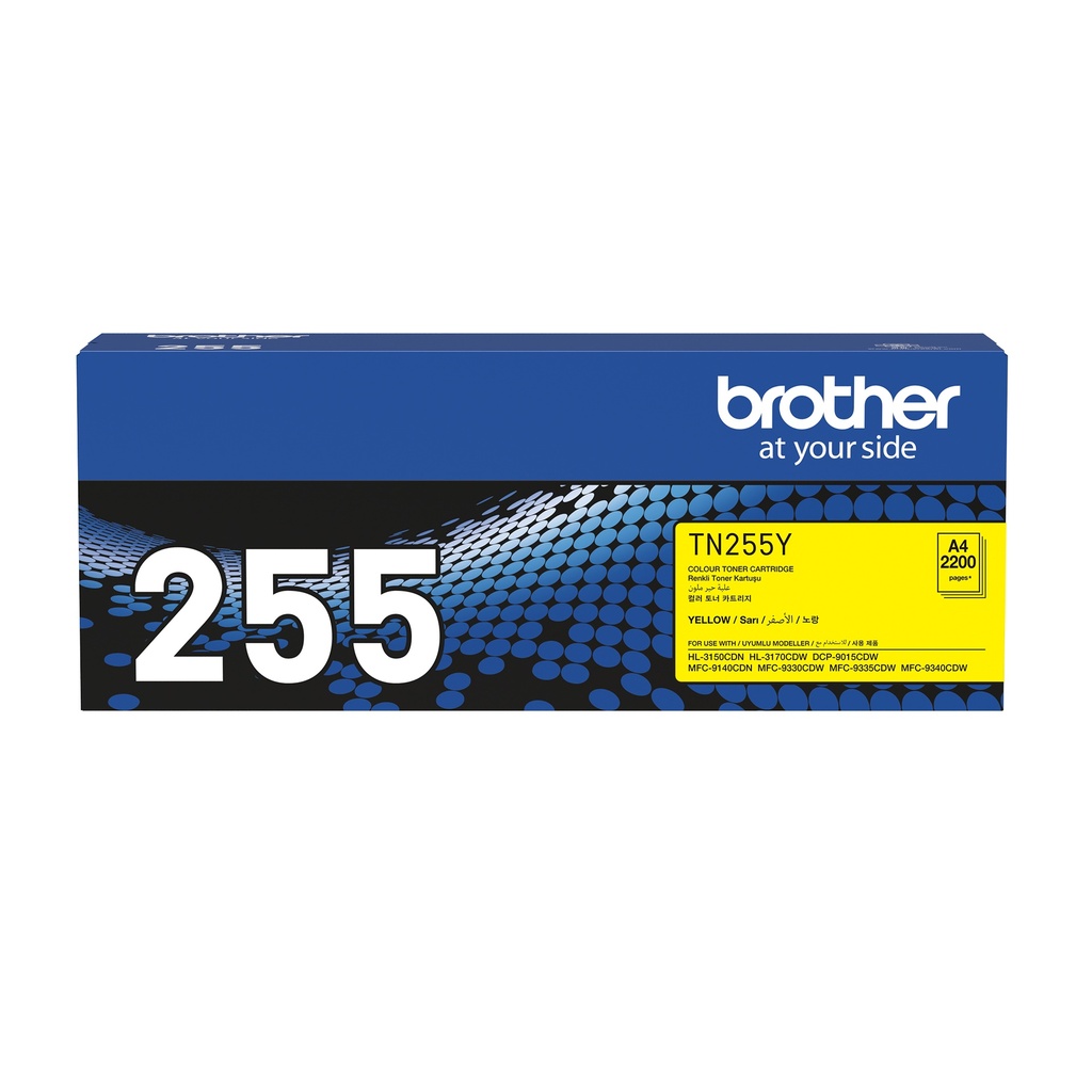 [4977766718950] 4977766718950 Brother TN-255Y - YELLOW HIGH YIELD TONER CARTRIDGE TO SUIT HL-3150CDN/3170CDW/MFC-9140CDN/9330CDW/9335CDW/9340CDW /DCP-9015CDW (2,200 Pages)