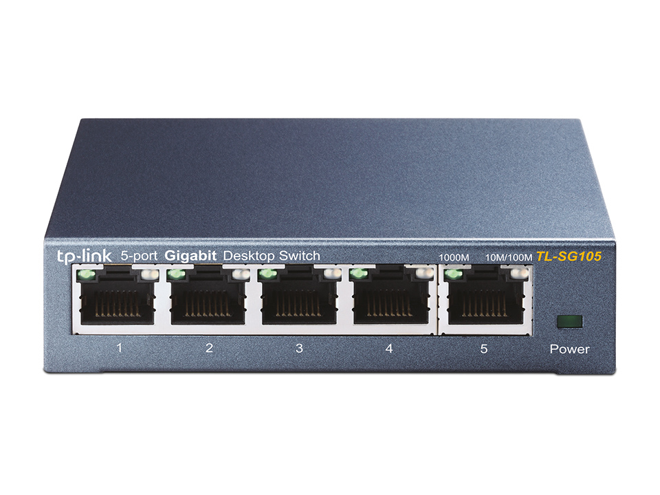 [6935364021146] 6935364021146 TP-Link TL-SG105 5port Switch Desktop,Gigabit,Steel Case, 5-Port 10/100/1000Mbps RJ45 Supporting Auto-MDI/MDIX,  Plug and Play, Fanless