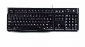[97855067081] 97855067081 Logitech K120 Wired Keyboard Quiet typing Spill-resistant Durable keys Thin profile Curved space bar Adjustable tilt legs