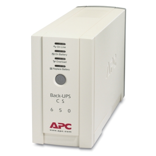 [731304224433] APC Back-UPS 650VA/400W Standby UPS, Tower, 230V/10A Input, 4x IEC C13 Outlets, Lead Acid Battery, User Replaceable Battery