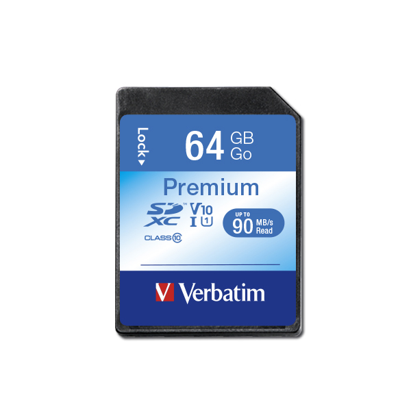 [23942440246] 23942440246 Verbatim SDXC 64GB (Class 10 UHS-I) Up to 45MB/Sec 300X read speed