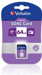 [23942440246] Verbatim SDXC 64GB (Class 10 UHS-I) Up to 45MB/Sec 300X read speed