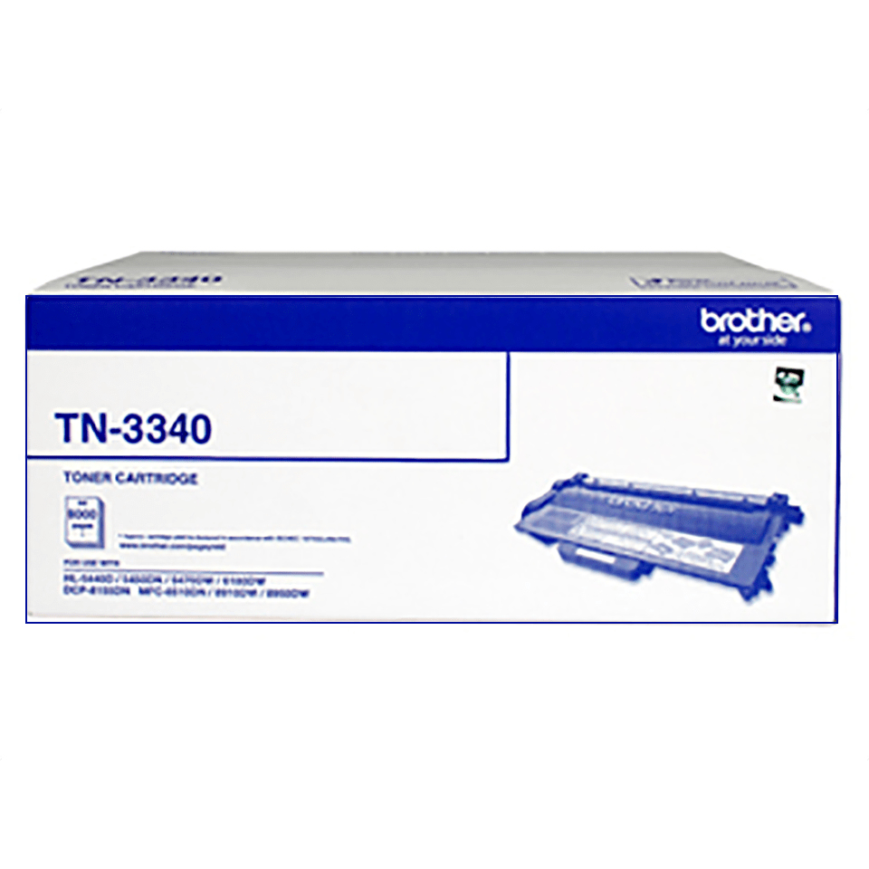 [4977766709613] 4977766709613 Brother TN-3340 Mono Laser toner - High yield - HL-5440D/5450DN/5470DW/6180DW  MFC-8510DN/8910DW/8950DW  DCP-8155DN-  up to 8000 pages