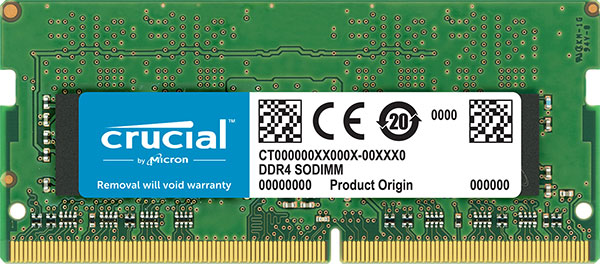 [649528776334] Crucial 8GB (1x8GB) DDR4 SODIMM 2400MHz CL17 1.2V Single Ranked Notebook Laptop Memory