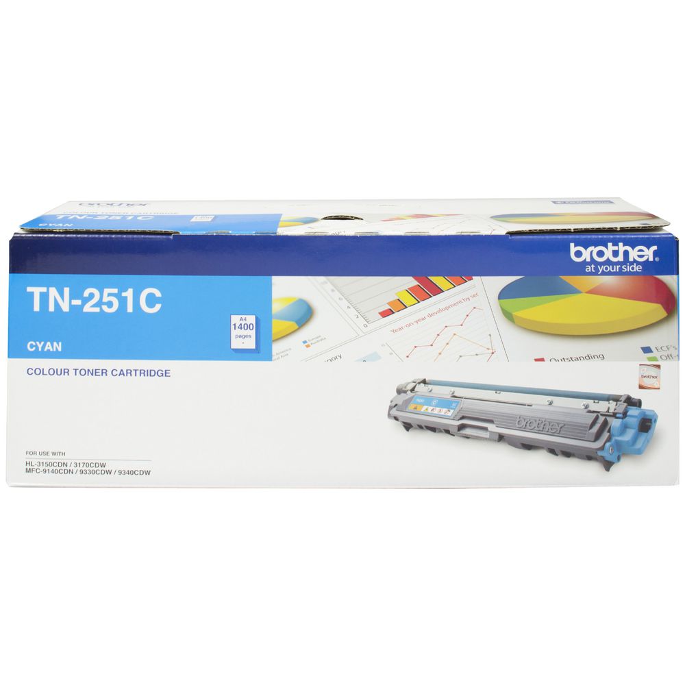 [4977766718851] Brother TN-251C CYAN TONER CARTRIDGE TO SUIT HL-3150CDN/3170CDW/MFC-9140CDN/9330CDW/9335CDW/9340CDW /DCP-9015CDW(1,400 Pages)