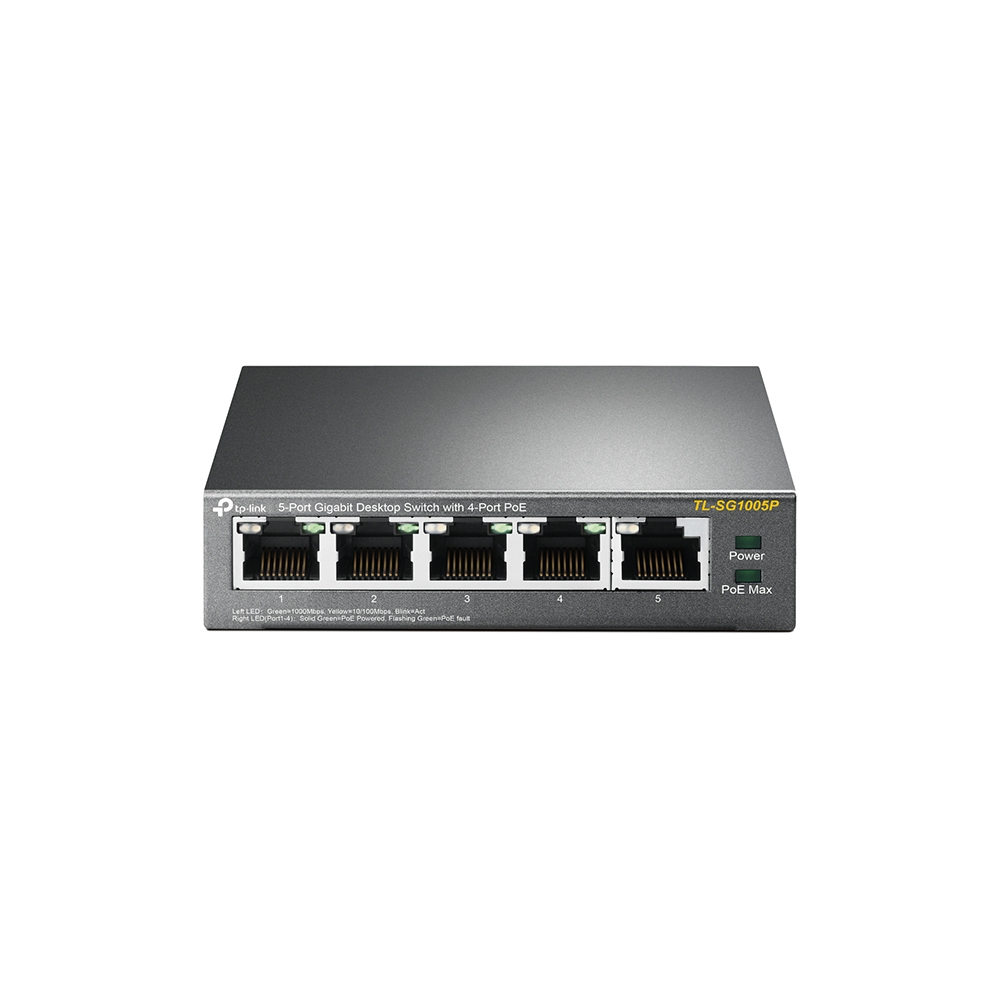 [6935364083212] 6935364083212 TP-Link TL-SG1005P 5-Port Gigabit Desktop Switch with 4-Port PoE 56W
