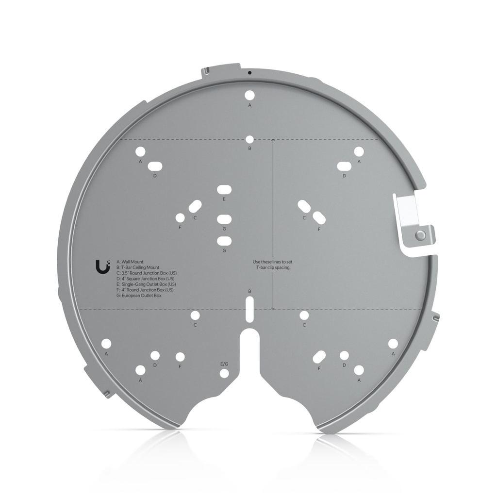 [817882023658] 817882023658 Ubiquiti Versatile Mounting System, For U7 Pro, U6 Enterprise, U6 Pro, U6 Long-Range, AC Pro, AC HD, AC SHD, AC XG, 2Yr Warr