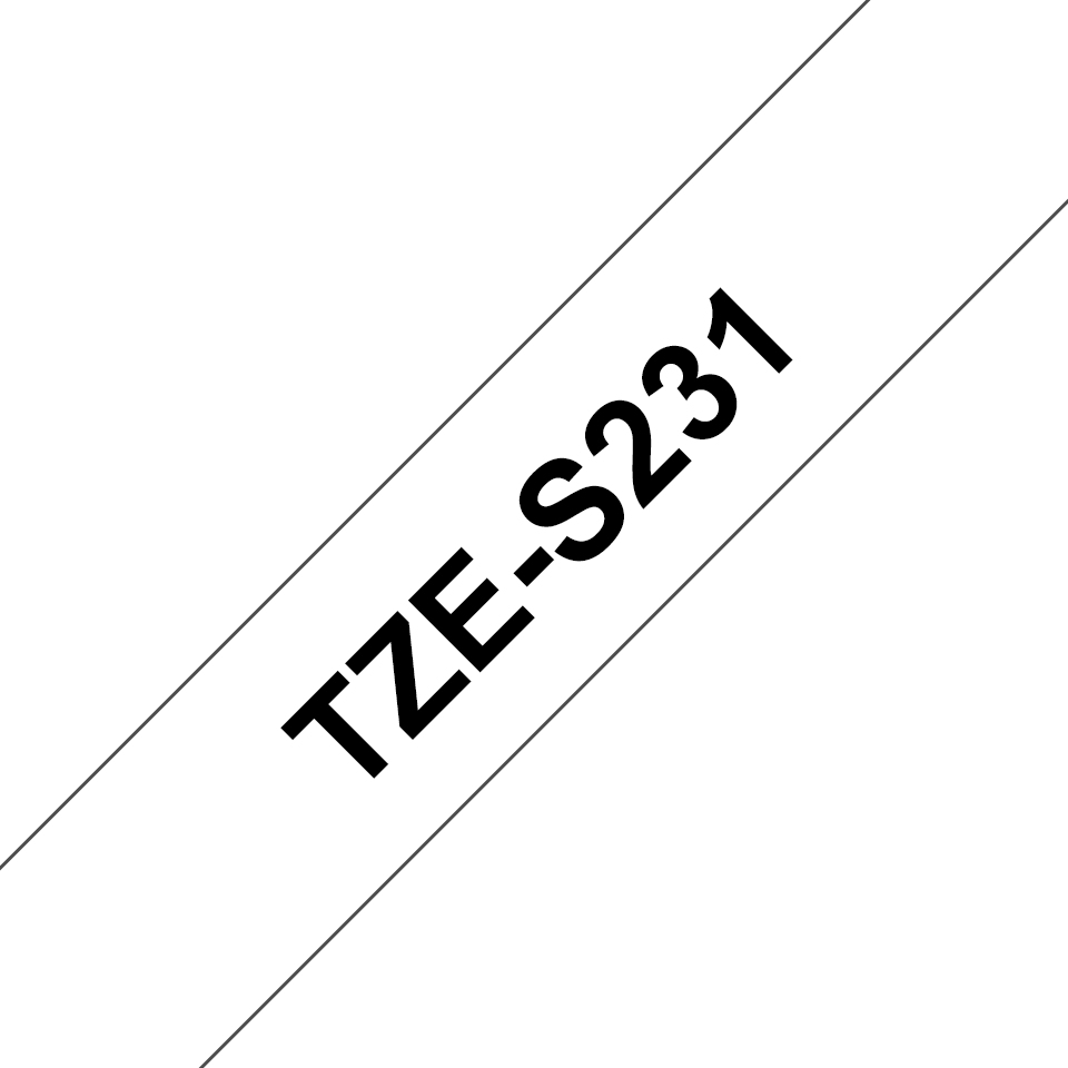 [4977766687218] 4977766687218 Brother 12mm Black on White Strong Adhesive TZE Tape