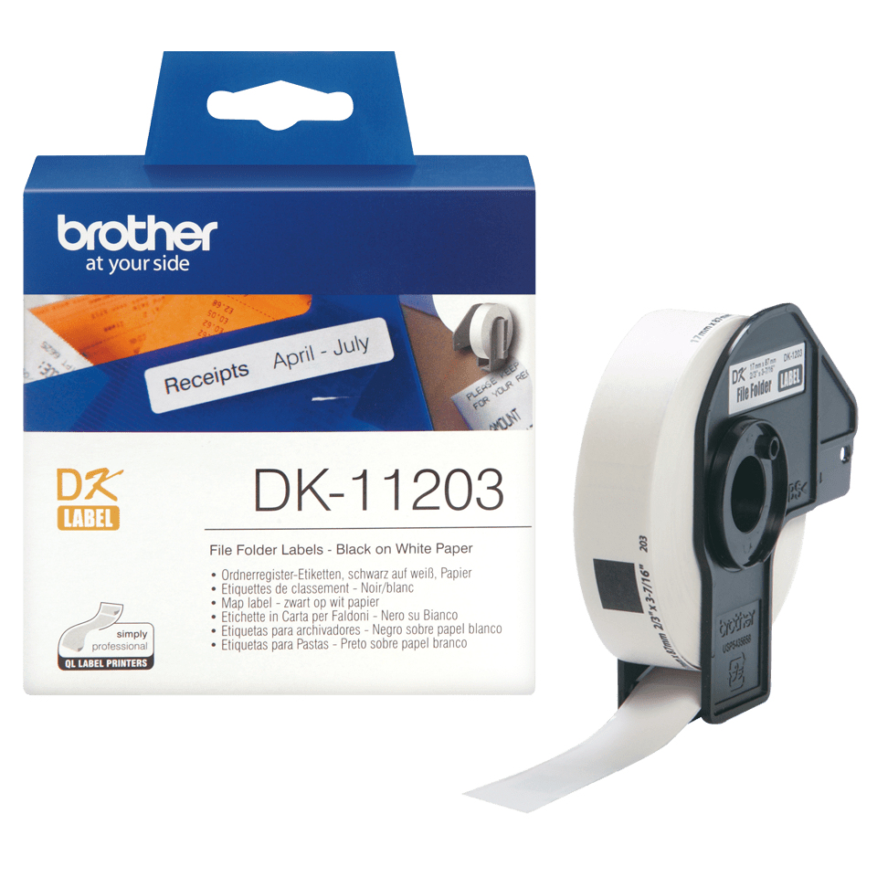 [4977766628150] 4977766628150 Brother White File Folder Labels 17mm X 87mm 300 Labels