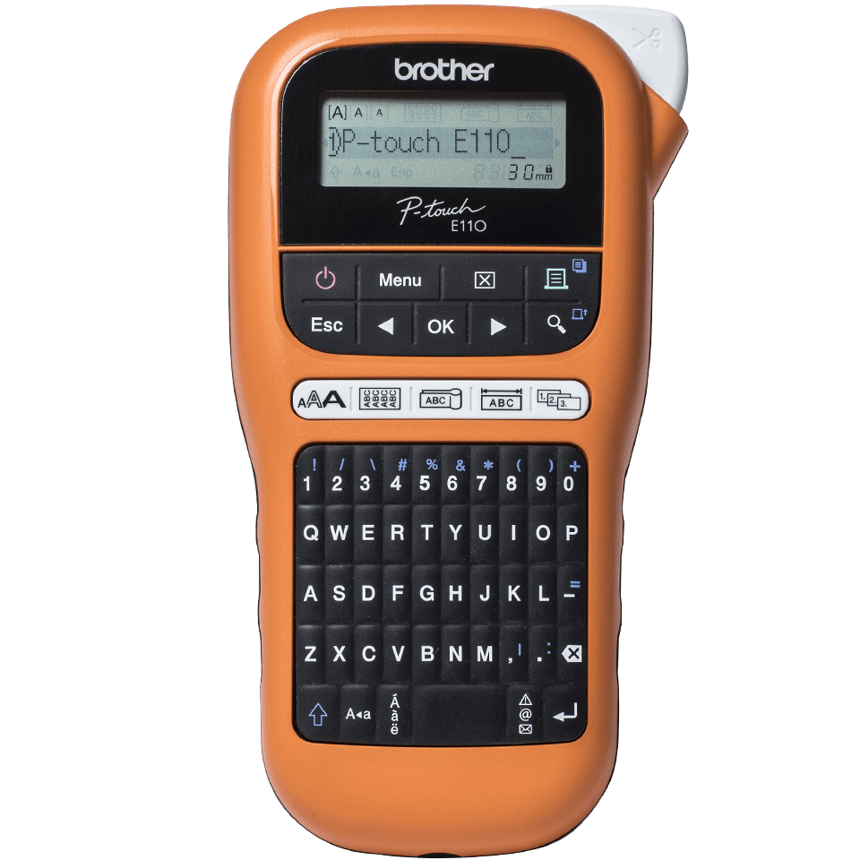 [4977766776530] 4977766776530 Brother PT-E110VP PORTABLE P TOUCH LABELLER SUITABLE FOR ELECTRICIANS/TRADESMEN 3.5-12MM TZE TAPE MODEL