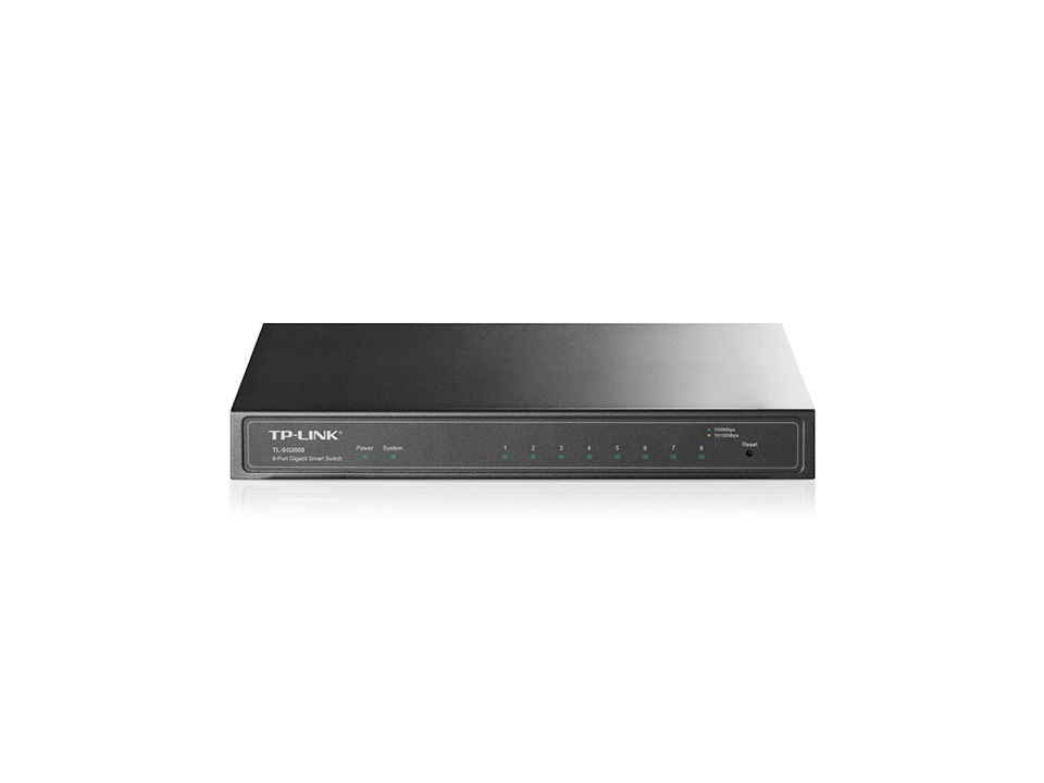 [6935364010546] 6935364010546 TP-Link SG2008 JetStream 8-Port Gigabit Smart Switch PORT: 8× Gigabit RJ45 Ports: Desktop Steel Case, Static Routing,Omada