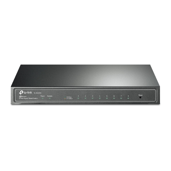 [6935364010546] TP-Link SG2008 JetStream 8-Port Gigabit Smart Switch PORT: 8× Gigabit RJ45 Ports: Desktop Steel Case, Static Routing,Omada