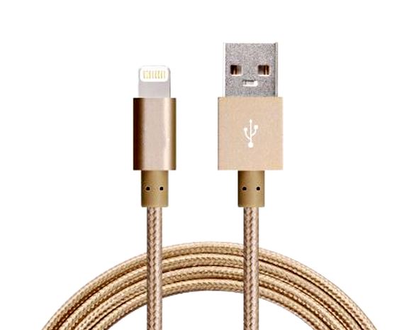 [9320422518817] Astrotek 2m USB Lightning Data Sync Charger Gold Color Cable for iPhone 7S 7 Plus 6S 6 Plus 5 5S iPad Air Mini iPod