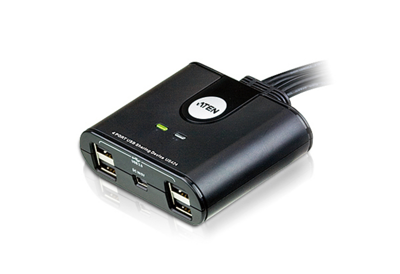 [4710423778771] 4710423778771 Aten Peripheral Switch 4x4 USB 2.0, 4x PC, 4x USB 2.0 Ports, Remote Port Selector, Plug and Play, Hot Pluggable