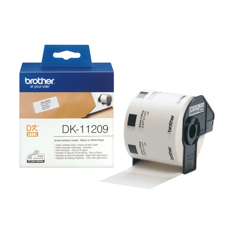 [4977766628136] 4977766628136 Brother White Small Address Label 29mmX62mm,800 labels per roll