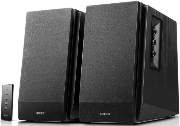 [6923520265855] Edifier R1700BT Bluetooth Lifestyle Bookshelf Studio Speakers Black - BT/Dual 3.5mm AUX/Limited Distortion DSP/DRC/Classic Wood Finish