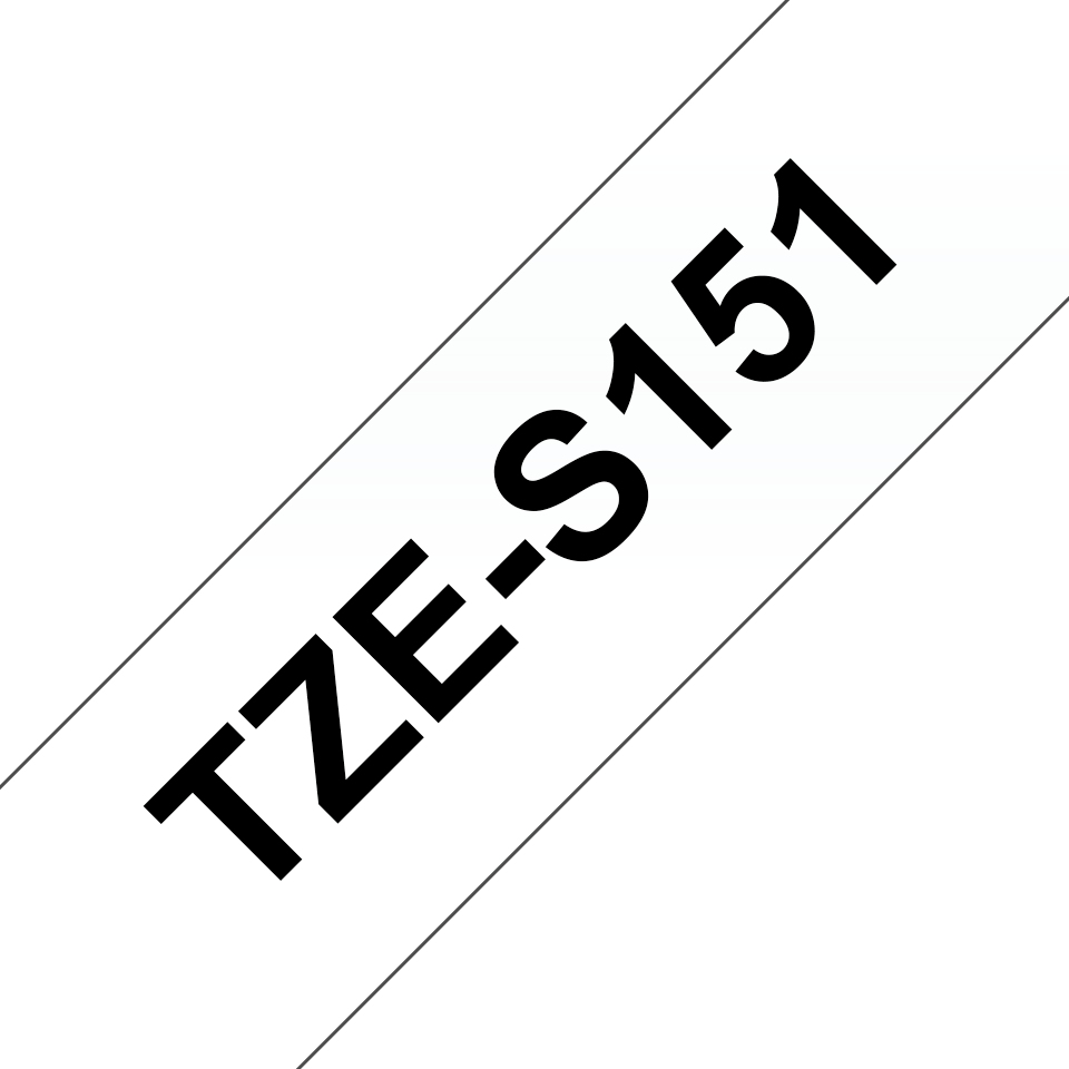 [4977766687157] 4977766687157 Brother 24mm Strong TZ Tape Black on Clear Adhesive