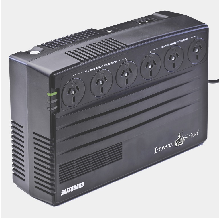 [9346909000118] 9346909000118 PowerShield SafeGuard 750VA/450W Line Interactive UPS, AVR, surge protection, 4 AUS sockets, wall mountable, 2-year warranty