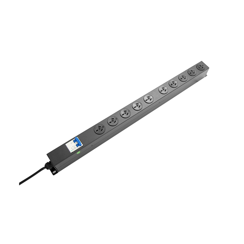[3968876468690] PowerShield Vertical PDU with 10A Aus Input plug, 10 x ANZ 10Amp outlets, provides reliable power distribution for vertical installations