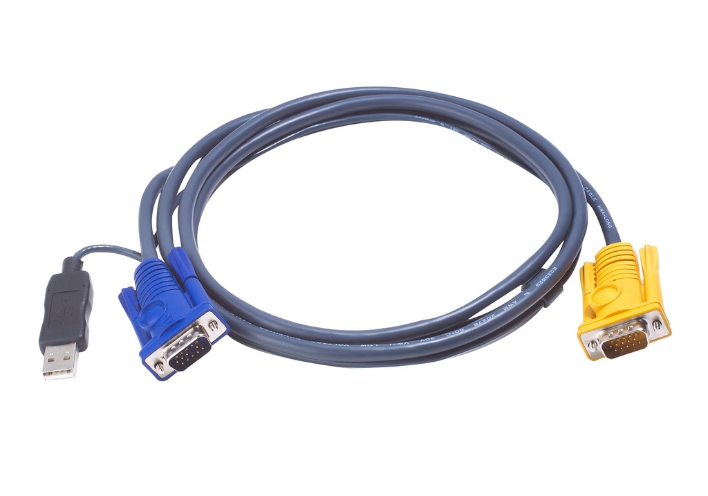 [4710423770690] 4710423770690 Aten KVM Cable 1.8m with 3 in 1 SPHD to VGA  USB
