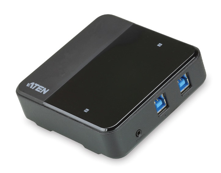 [4719264643781] Aten Peripheral Switch 2x4 USB 3.1 Gen1, 2x PC, 4x USB 3.1 Gen1 Ports, Remote Port Selector, Plug and Play