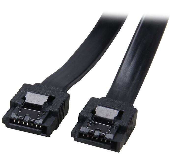 [9320201002605] Astrotek SATA 3.0 Data Cable 30cm 7 pins Straight to 7 pins Straight with Latch Black Nylon Jacket 26AWG