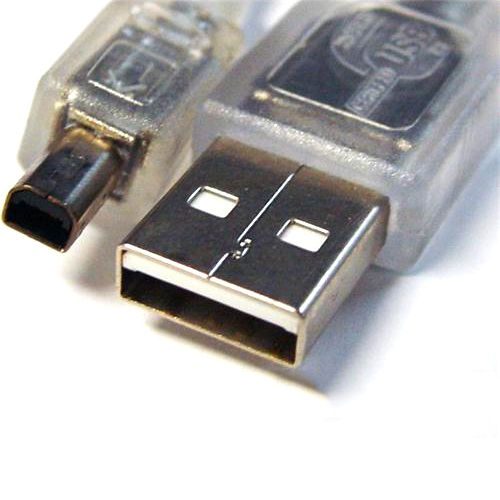 [9341756006184] 9341756006184 8Ware USB 2.0 Cable 3m A to B 4-pin Mini Transparent Metal Sheath UL Approved