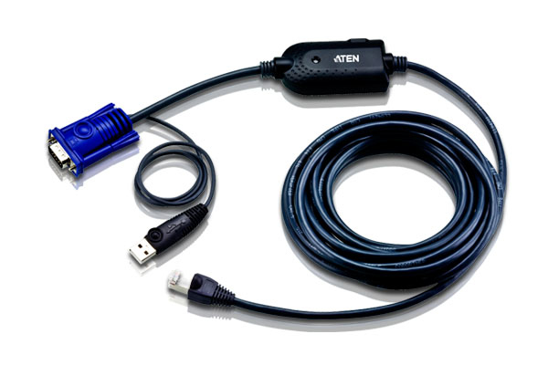 [4710423777118] 4710423777118 Aten KVM Cable Adapter with RJ45 Male 4.5M cable to VGA  USB to suit KH and KL series except KL1108V/KL1116V
