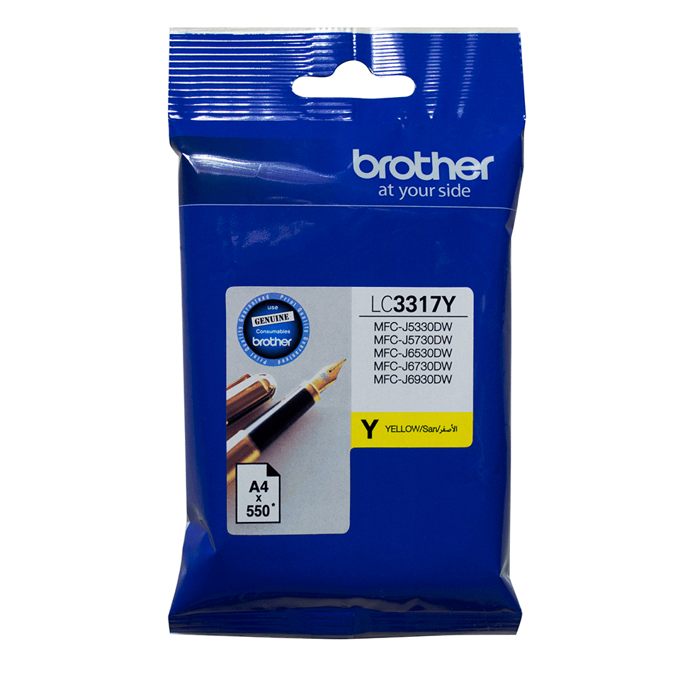 [4977766767330] 4977766767330 Brother LC-3317Y  Yellow Ink Cartridge - MFC-J5330DW/J5730DW/J6530DW/J6730DW/J6930DW/ - up to 550 pages