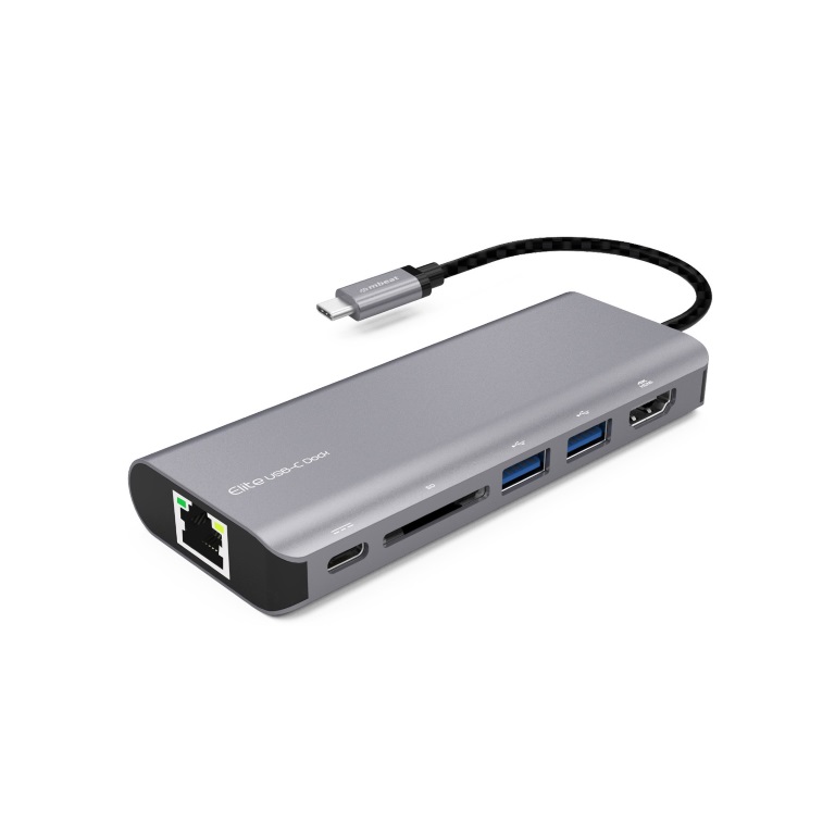 [9346396001872] 9346396001872 mbeat®  "Elite" USB Type-C Multifunction Dock - USB-C/4k HDMI/LAN/Card Reader/Aluminum Casing/Compatible with MAC/Desktop PC Notebook Laptop Devices