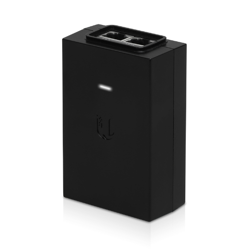 [810354021220] Ubiquiti POE Injector, 48V DC 24W Gigabit Lan, Black, Surge and Clamping Protection, Superceded by NHU-U-POE-AT, 2Yr Warr