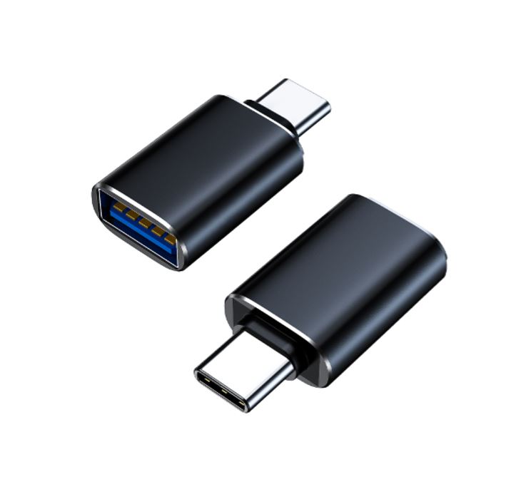 [9341756011959] 9341756011959 8Ware USB-A female to USB-C Male OTG Adapter For Laptop, Wall Chargers,Phone Black