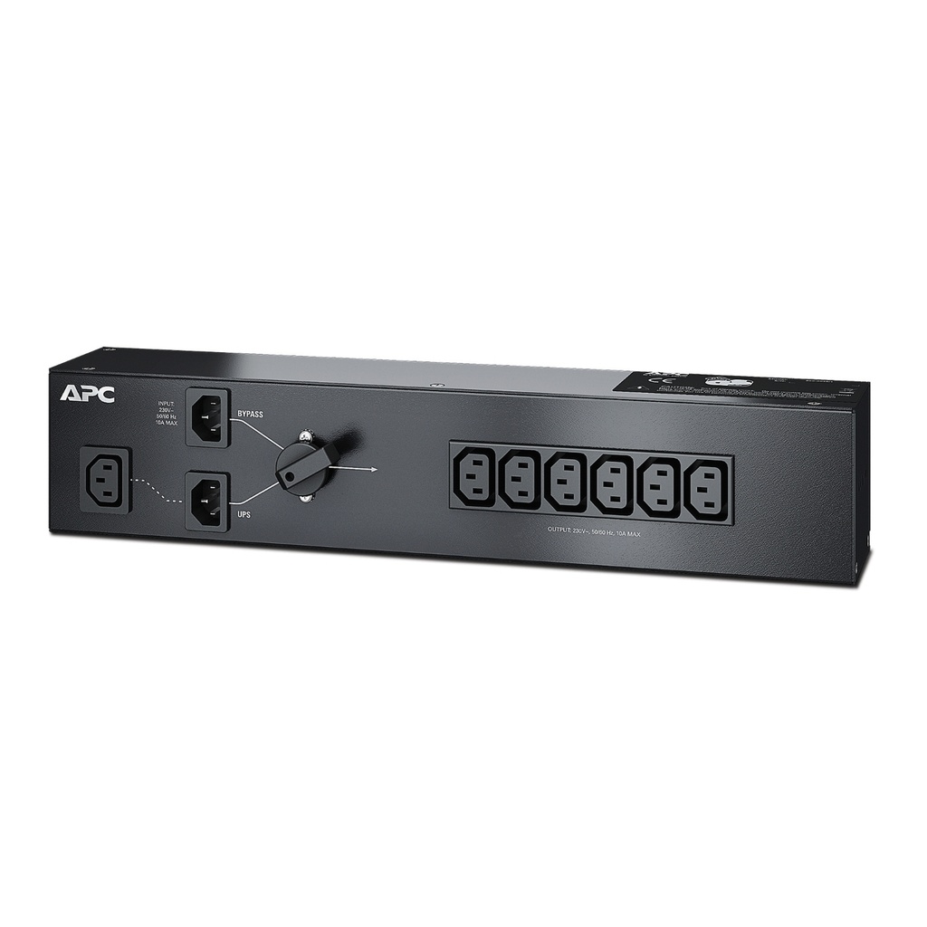 [731304263593] 731304263593 APC Service Bypass PDU, 2U, 1500VA Load Capacity, 230V/10A Input, 6x IEC C13 Outlets