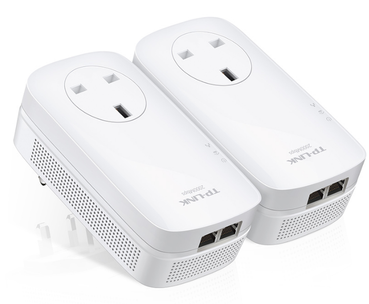 [6935364097356] 6935364097356 TP-Link TL-PA9020P KIT AV2000 2-Port Gigabit Passthrough Powerline Starter Kit, HomePlug AV2, Up To 2000Mbps, 2X2 MIMO With Beamforming, Plug and Play