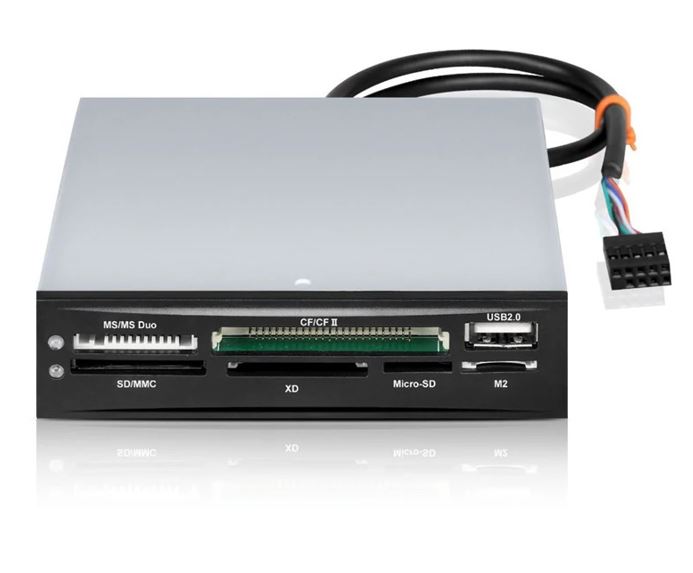 [9320301002949] 9320301002949 Astrotek 3.5" Internal Card Reader Black All In One USB2.0 Hub CF MS SD Flash Memory Card