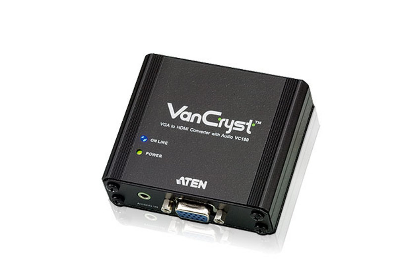 [4710423777606] Aten VGA(F) to HDMI(F) Converter, supports up 1920x1200, converts analog VGA signals to HDMI output