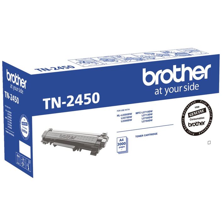 [4977766779685] Brother TN-2450 Mono Laser Toner- Standard, HL-L2350DW/L2375DW/2395DW/MFC-L2710DW/2713DW/2730DW/2750DW up to 3,000 pages