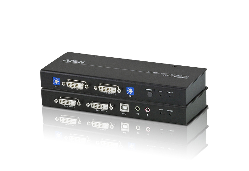 [4719264640025] 4719264640025 Aten DVI Dual View KVM Extender with Audio, RS232, EDID mode support, Sun/Mac KB/MS support