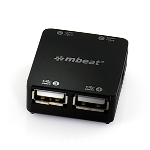 [9346396000875] 9346396000875 mbeat® 4 Port USB 2.0 Hub - USB 2.0 Plug and Play/ High Speed Interface/ Ideal for Notbook/PC/MAC users USB 2.0 Speed up to 480Mbps Weight: 22g