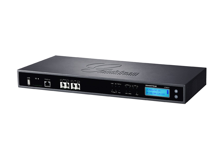 [6947273701651] 6947273701651 Grandstream UCM6510 IP PBX Enterprise-grade Appliance, 50 SIP Trunk Accounts and 200 Concurrent Calls, 2x RJ11 PSTN Line FXO Ports