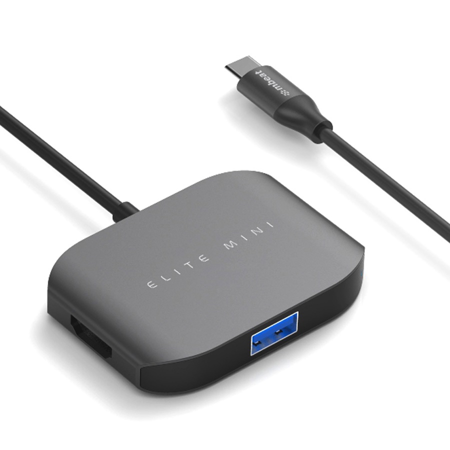 [9346396002114] 9346396002114 (LS) mbeat USB-C Multi-port Adapter (HDMI + USB 3.0×1 + USB 2.0×1) - Space Grey, Aluminium Design 4K high resolution Data Transfer Rate: Max up to 5Gb