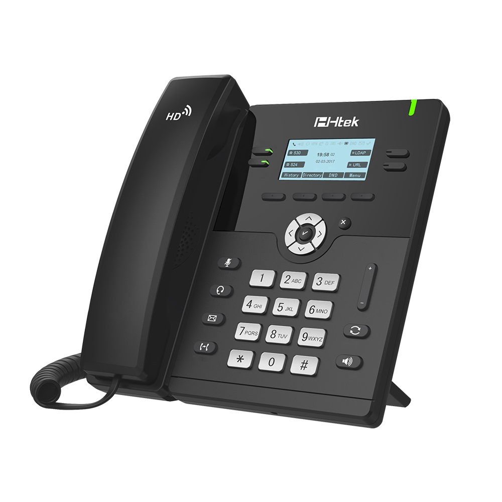 [IPH-UC912E] Htek UC912E Standard Business IP Phone, Wifi / Bluetooth, 4 Line Display, Gigabit Ethernet,  PSU included, 2 Year Warranty  (Yealink T42S equivalent)